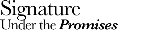 Signature Under the Promises 